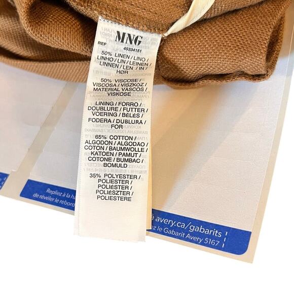 MNG Mango Women's Linen/Viscose Shorts.  Copper.  Size XXL - Picture 3 of 7